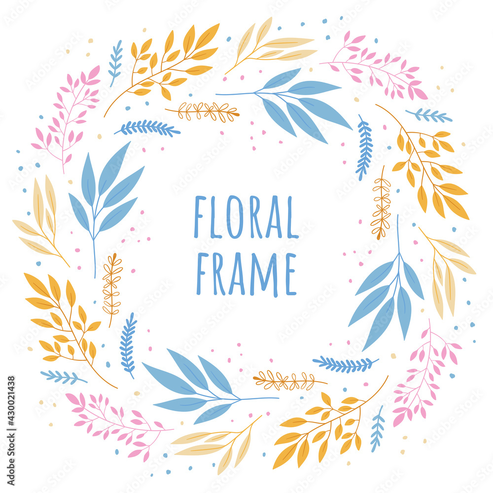 Obraz premium Vector floral frame