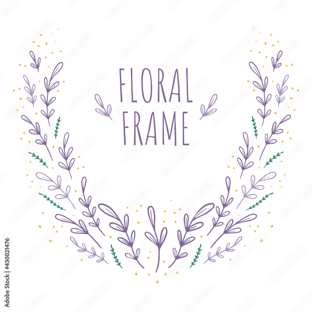 Vector floral frame Vector floral frame