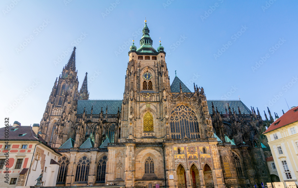 St. Vitus Cathedral in Prague castle courtyard, Czech Republic