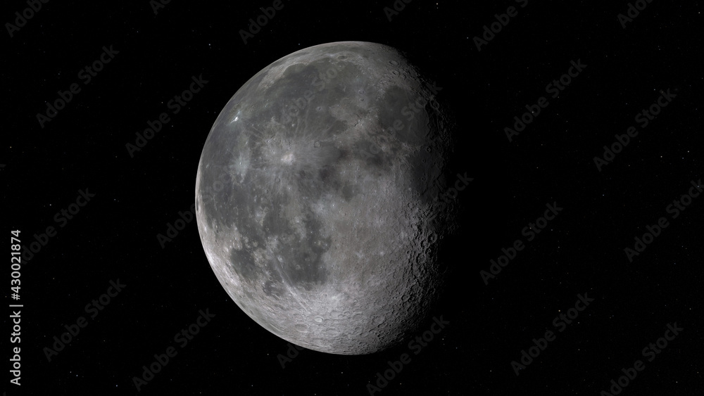 Waning Moon with Stars Waning Moon with Stars
