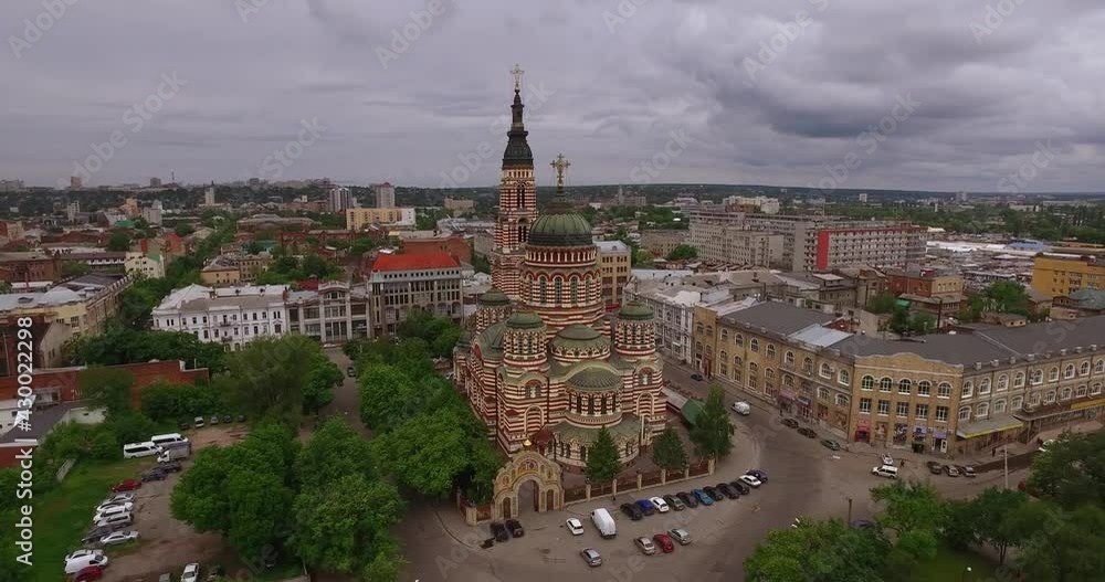 Cathedral of the Annunciation in Kharkov. High quality 4k footage Cathedral of the Annunciation in Kharkov. High quality 4k footage