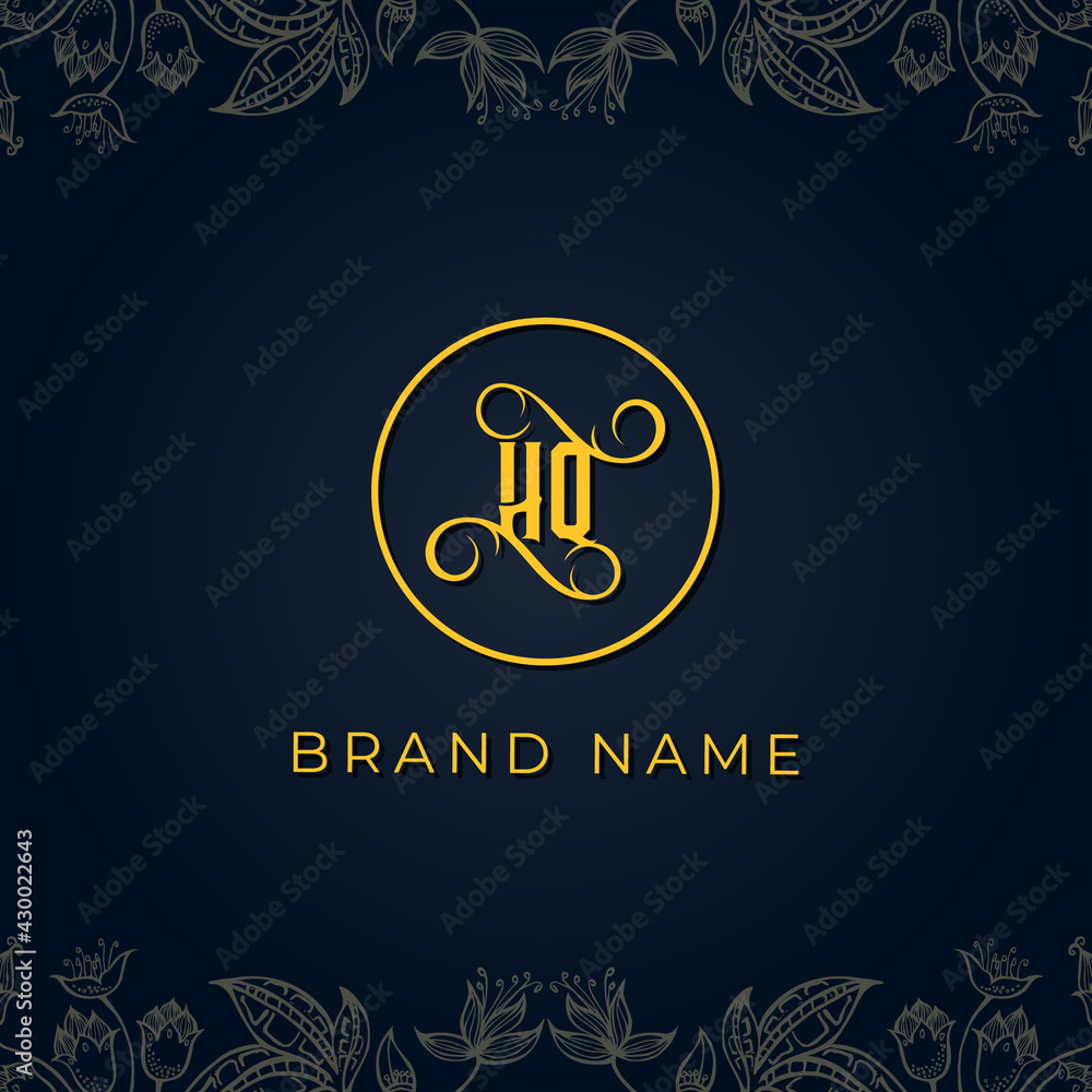 Royal luxury letter HQ logo.