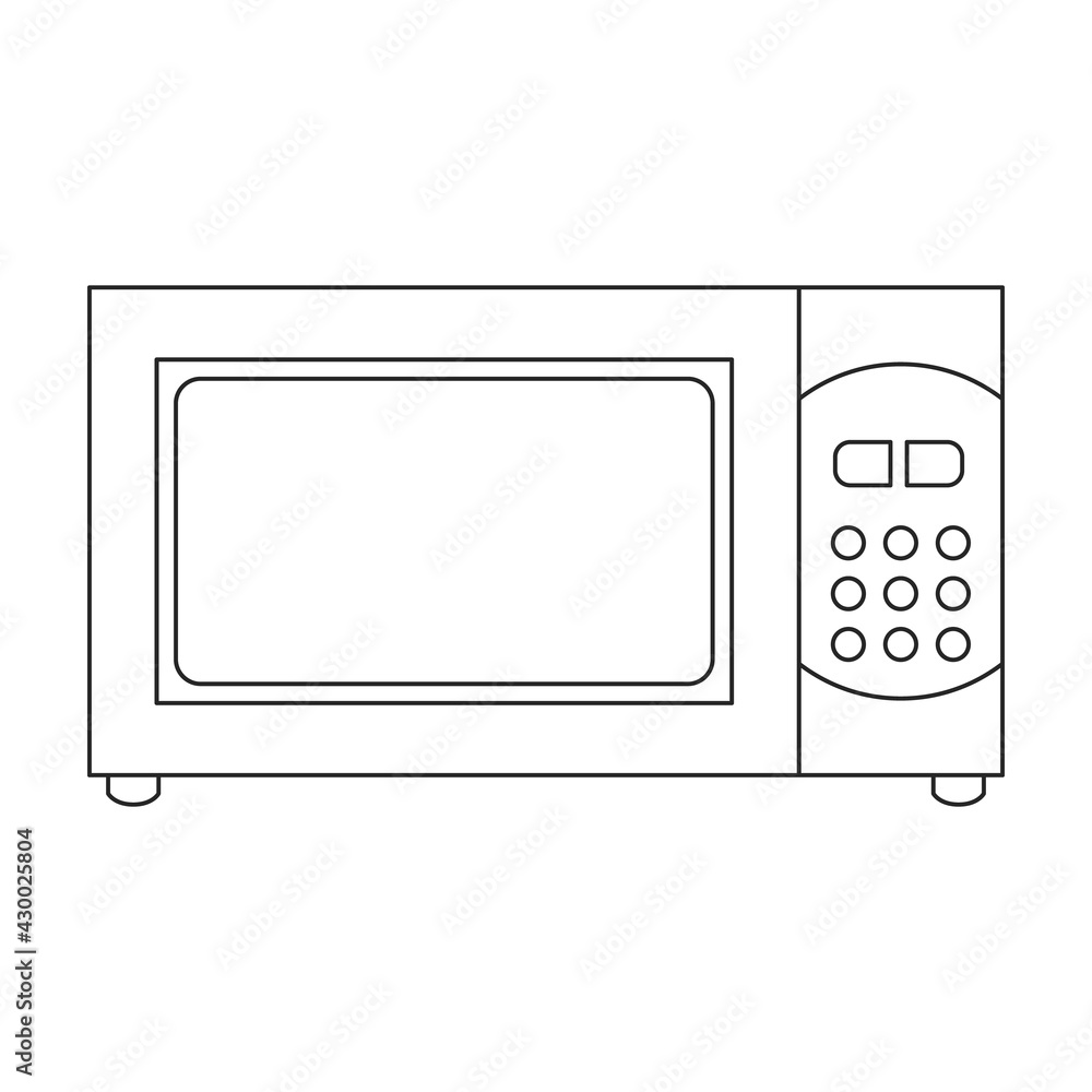 Microwave vector outline icon. Vector illustration oven kitchen on white background. Isolated outline illustration icon of microwave . Microwave vector outline icon. Vector illustration oven kitchen on white background. Isolated outline illustration icon of microwave .