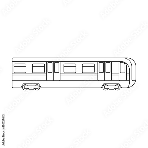 Subway vector outline icon. Vector illustration cargo on white background. Isolated outline illustration icon of subway.