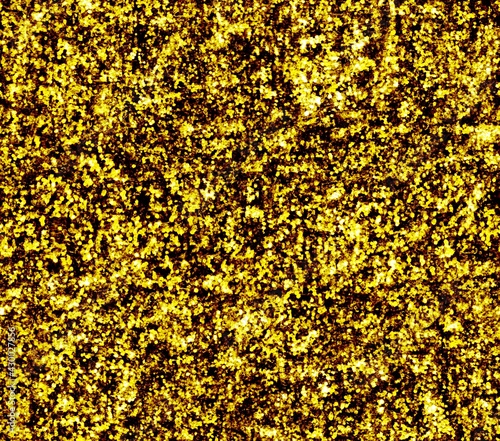 Abstract golden glitter seamless pattern in yellow colors. Shiny bright little sparks for festve holiday party or celebration. Sparkling glittering effect for your design. Luxury wedding background