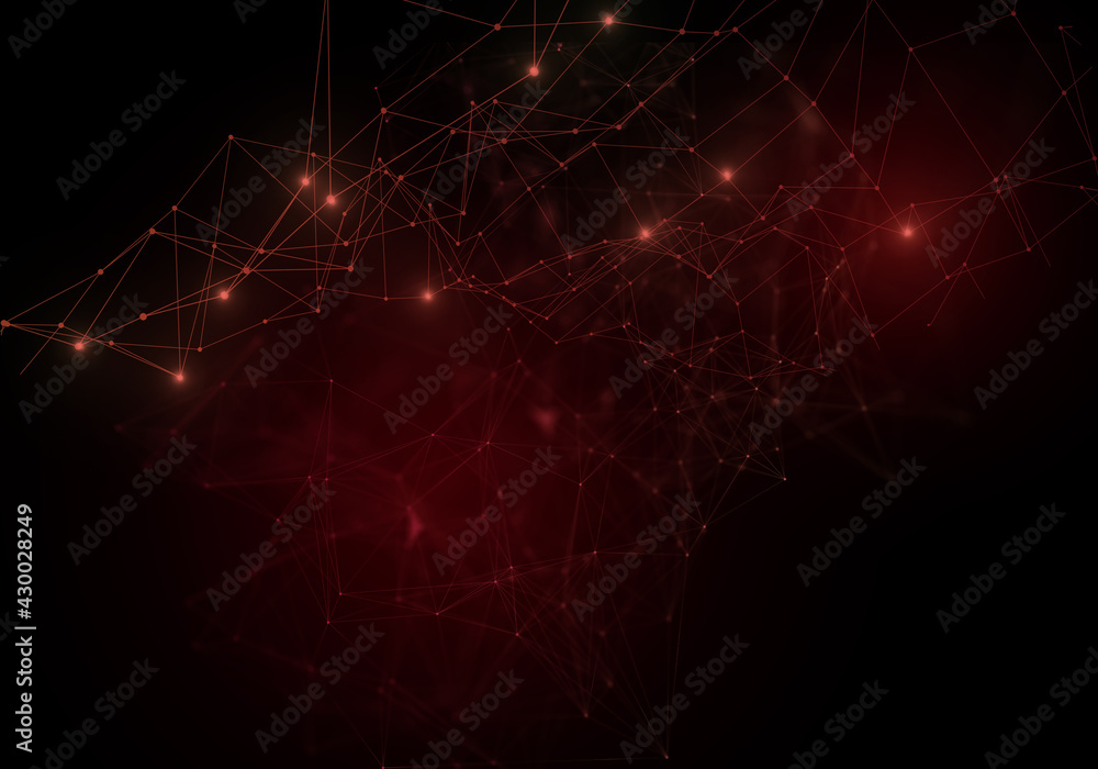 Plexus lines, dots and light beams with light points. Abstract technology, science and engineering background. Depth of field settings. 3D rendering Plexus lines, dots and light beams with light points. Abstract technology, science and engineering background. Depth of field settings. 3D rendering