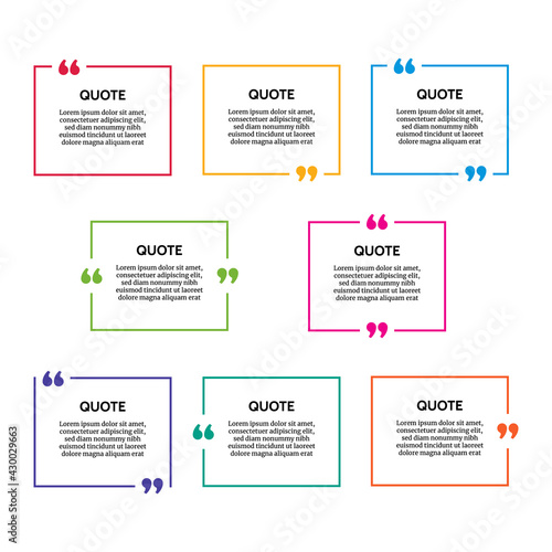 Set of quote box frames