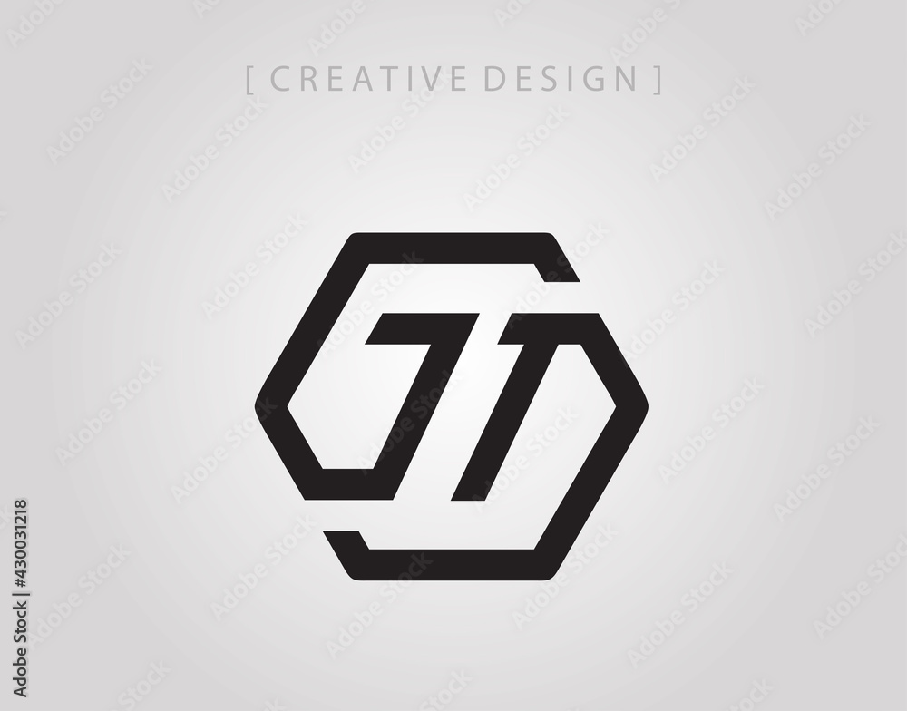 Initial G, D, GD Hexagonal mark logo icon design template. Initial G, D, GD Hexagonal mark logo icon design template.