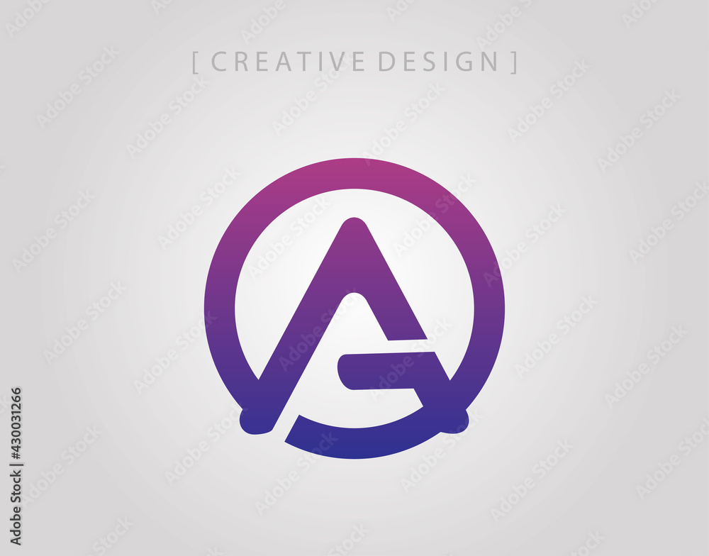 Modern Initial A logo vector. Abstract circle letter A logo icon design template. Modern Initial A logo vector. Abstract circle letter A logo icon design template.