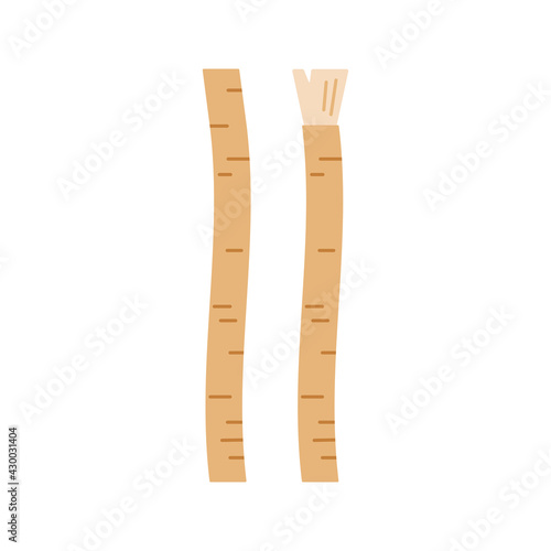 Siwak miswak organic toothbrush icon set isolated on white background. Traditional Ramadan islamic teeth hygiene and whitening concept. Flat design cartoon dental health vector clip art illustration.
