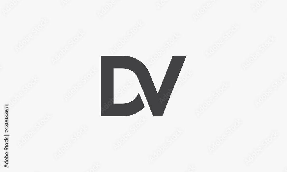 DV letter logo concept isolated on white background. DV letter logo concept isolated on white background.
