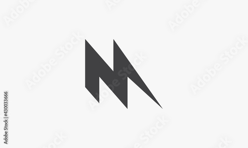 lightning letter M logo concept isolated on white background. Free Download lightning letter M logo concept isolated on white background. - GFXLoad
