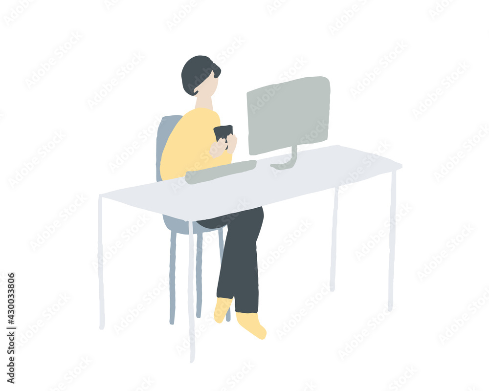デスクに向かって仕事をしている女性
Woman working at the desk デスクに向かって仕事をしている女性
Woman working at the desk