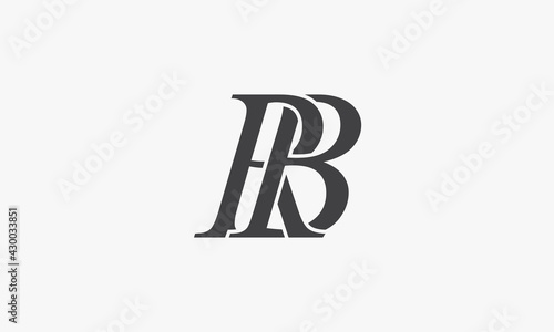 RB letter logo concept isolated on white background. photo