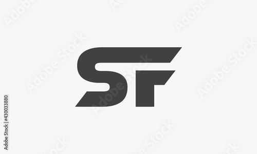 SF letter logo concept isolated on white background. photo