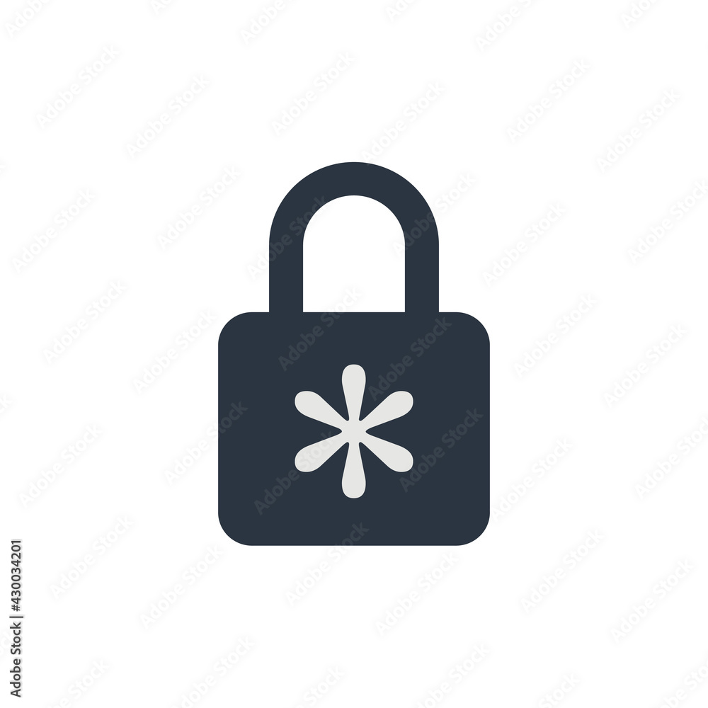 Padlock flat vector icon. lock security icon. Protection privacy sign. Stock Vector illustration isolated on white background. Padlock flat vector icon. lock security icon. Protection privacy sign. Stock Vector illustration isolated on white background.