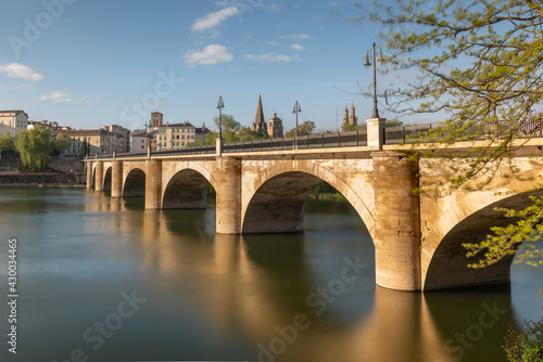 Stone bridge in Logrono, La Rioja region, Spain