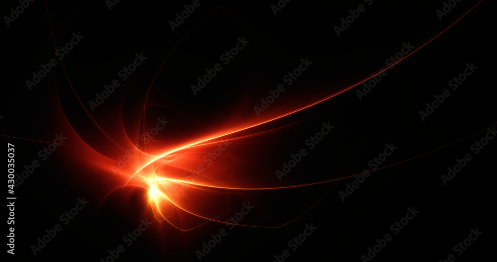 Abstract background, smooth multicolored lines on a black background. Abstract background, smooth multicolored lines on a black background.