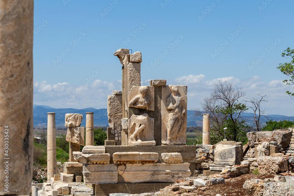 The ruins of an ancient city of Ephesus, Izmir, Turkey. 