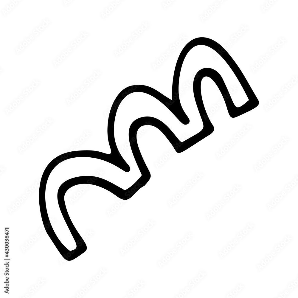 Curls abstract confetti ribbon. Hand drawn simple doodle elements for decoration. Isolated sketch on white background. Vector illustration Curls abstract confetti ribbon. Hand drawn simple doodle elements for decoration. Isolated sketch on white background. Vector illustration