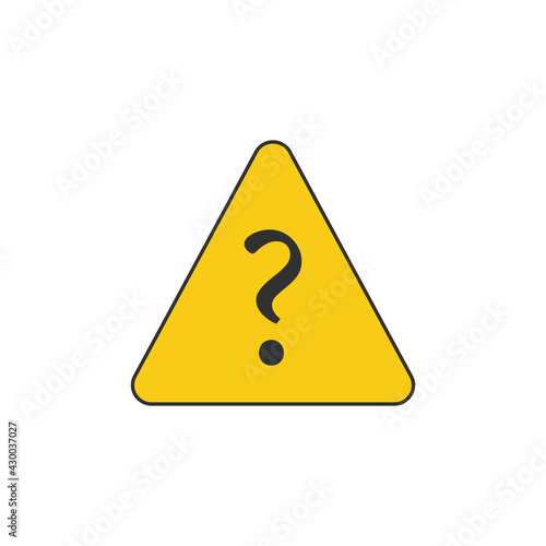 Hazard warning sign with qu...