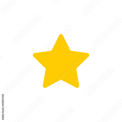 Golden star icon isolated on white background