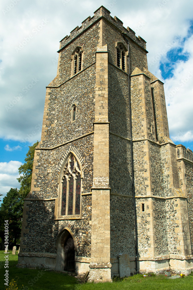 Corner of St. Peter´s church in Felsham / Suffolk