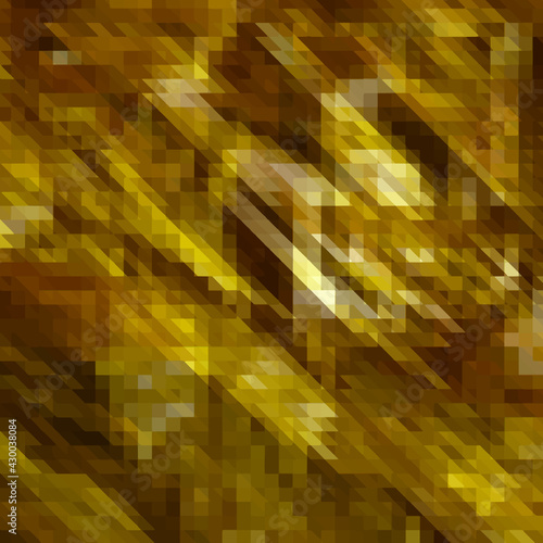The golden background of the mosaic. Vector illustration