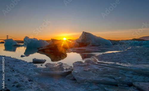 The Glacier Lagoon Jökulsarlon in Iceland, Europe