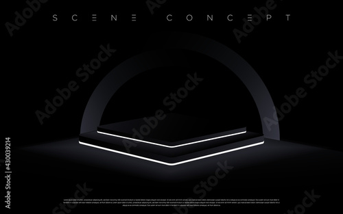 3d geometrical abstract podium for product place advertising design, website, presentation, wallpaper, celebration commercial etc.  vector EPS