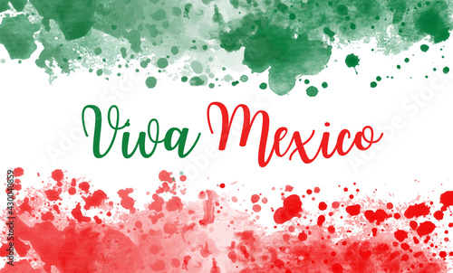 Viva Mexico holiday background. Independence day concept vector banner
