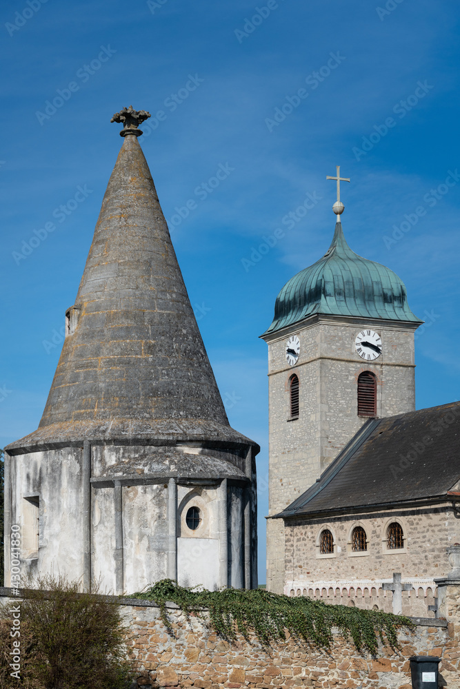 Parish Church and Charnel House in Burgschleinitz, Lower Austria, 24.04.2021