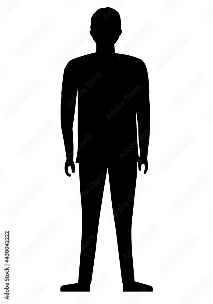 Guy standing cartoon character - vector