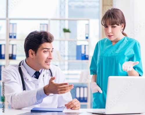 Doctor angry at his assistant due to medical error