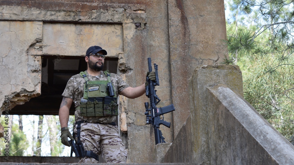Fototapeta premium airsoft soldier