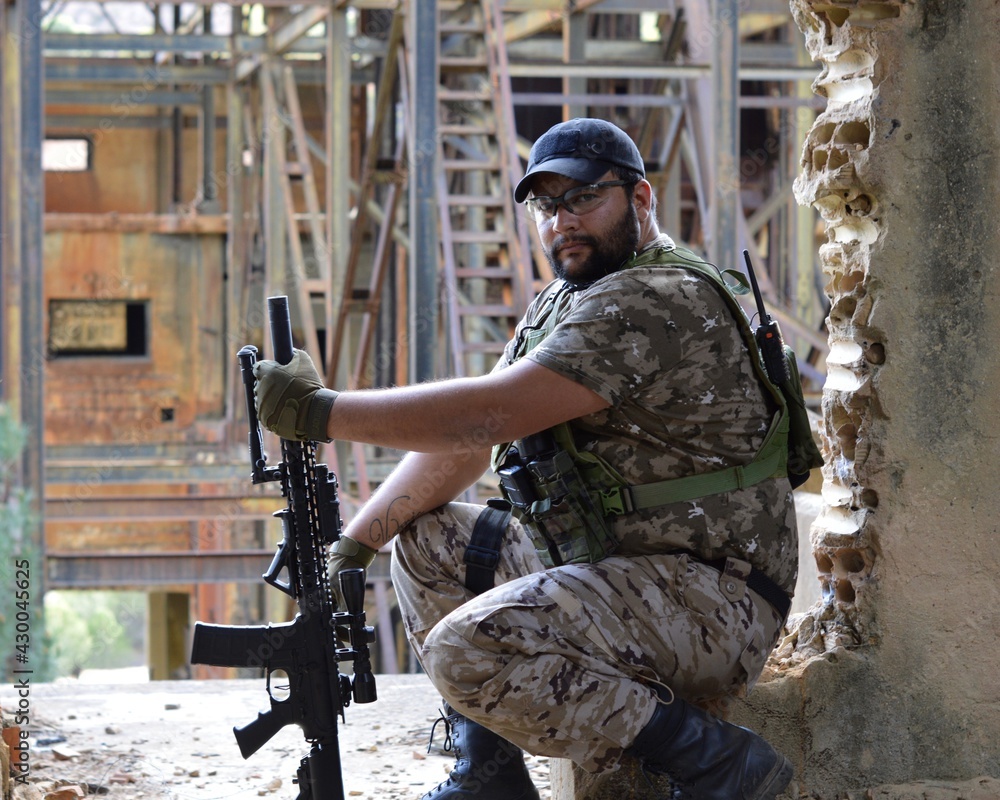 Fototapeta premium airsoft soldier