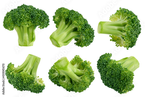Broccoli isolated on white background, clipping path, full depth of field