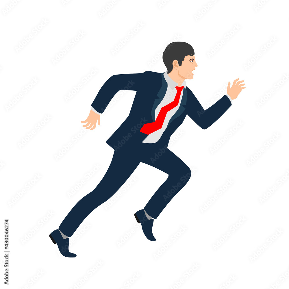 Running businessman character vector image