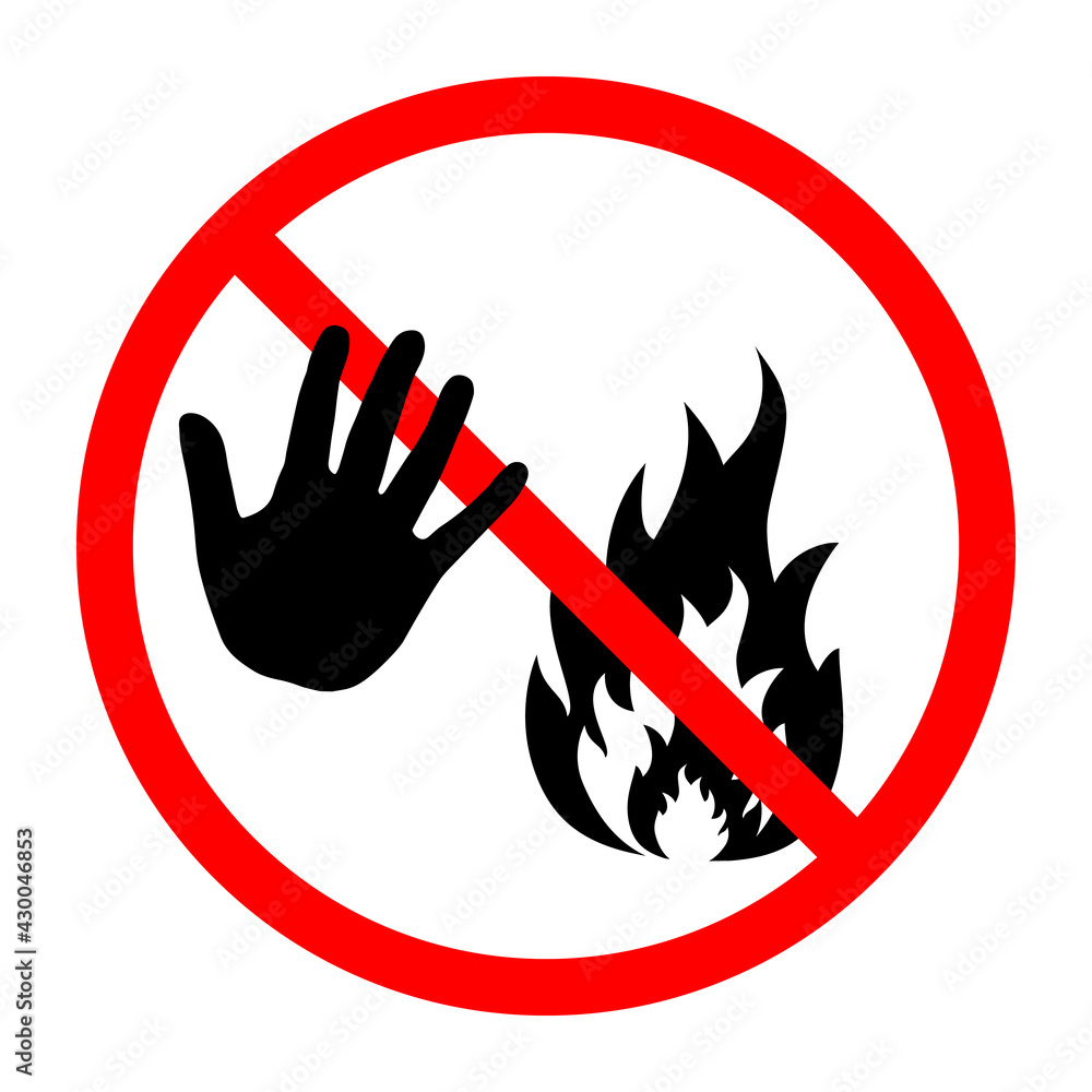 No fire sign on white background. Stop sign No fire sign on white background. Stop sign