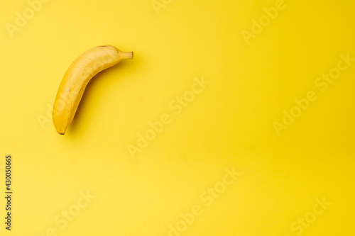 banana on yellow background