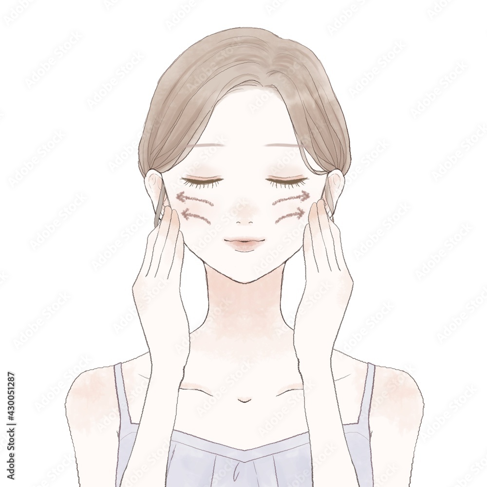 女性 スキンケア リフトアップ Stock Illustration Adobe Stock