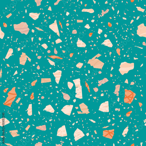 Terrazzo seamless pattern. Colorful classic floori