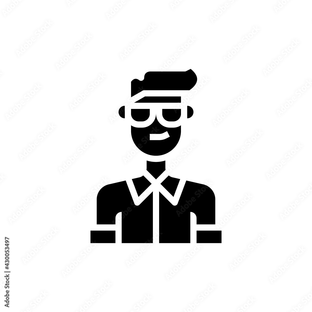 People Icon Man glasses Vector Illustration People Icon Man glasses Vector Illustration