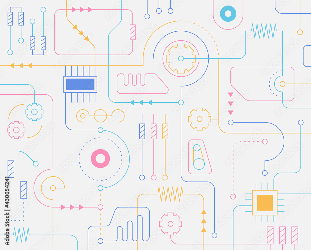 The lines of the digital network concept are systematically connected. Simple pattern design template. The lines of the digital network concept are systematically connected. Simple pattern design template.