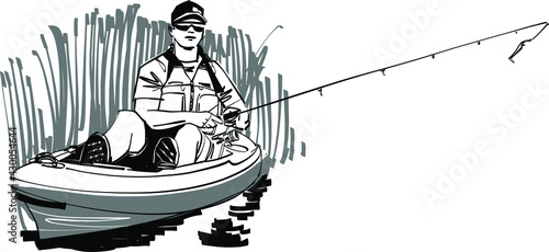 fisherman on the kayak 