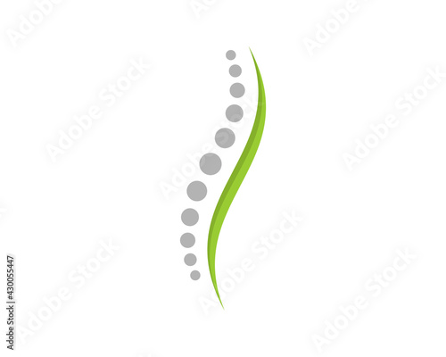Healthy chiropractic back spine logo