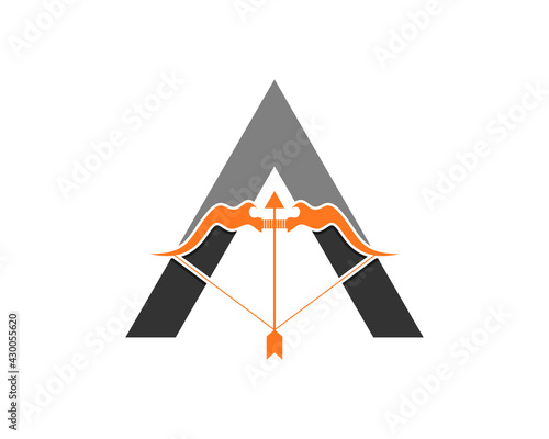 A Letter with bow and arrow in the middle