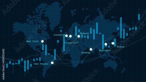 Trading Chart and World Map