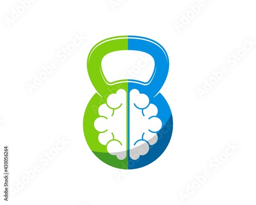 Gym kettle bell with simple brain inside