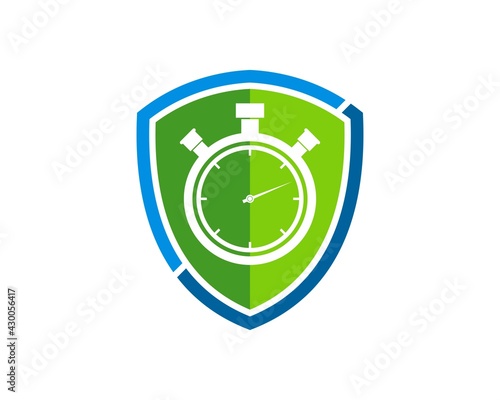 protection shield with time stopwatch inside